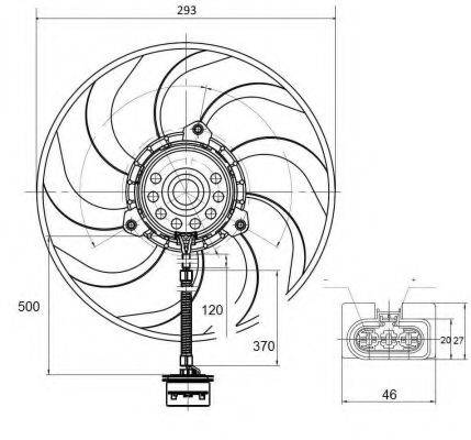 Вентилятор системы охлаждения двигателя NRF 47373