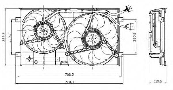 Вентилятор системы охлаждения двигателя NRF 47403