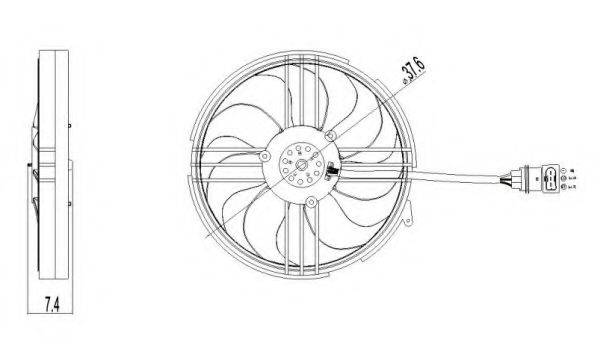 Вентилятор системы охлаждения двигателя NRF 47409