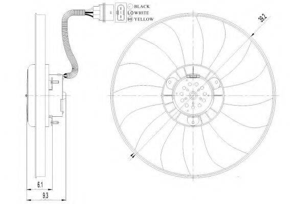 Вентилятор системы охлаждения двигателя NRF 47410