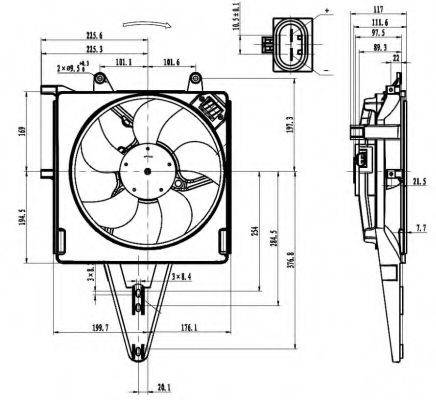 NRF 47431 Вентилятор системы охлаждения двигателя