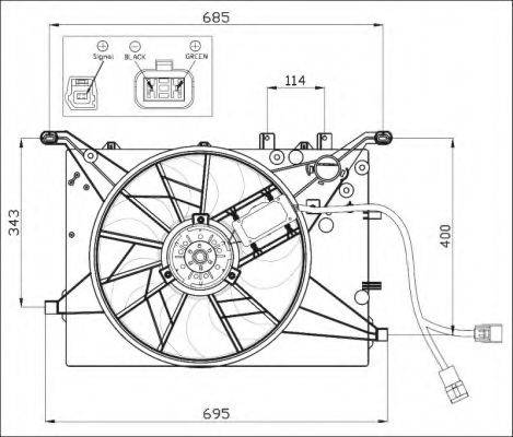 Вентилятор системы охлаждения двигателя NRF 47460