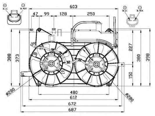 Вентилятор системы охлаждения двигателя NRF 47673
