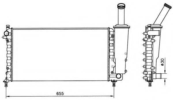 Радиатор охлаждения двигателя NRF 58171