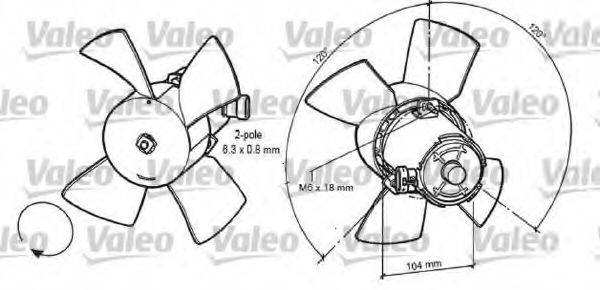 VALEO 696035 Вентилятор системы охлаждения двигателя