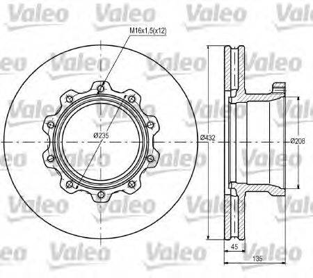 VALEO 187077 гальмівний диск