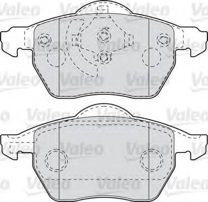 Комплект гальмівних колодок, дискове гальмо VALEO 598483