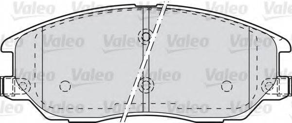 Комплект гальмівних колодок, дискове гальмо VALEO 598871