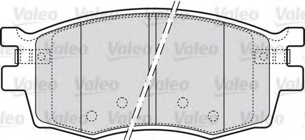 Комплект гальмівних колодок, дискове гальмо VALEO 598868