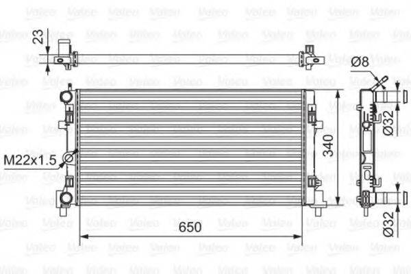 Радиатор охлаждения двигателя VALEO 701522