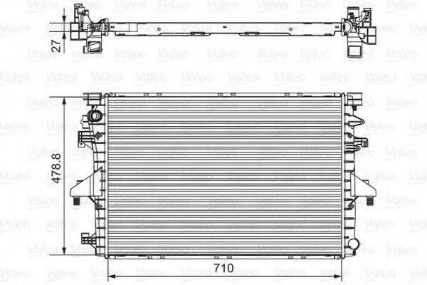 Радиатор охлаждения двигателя VALEO 701654