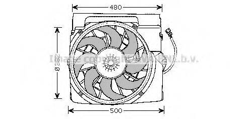 Вентилятор системы охлаждения двигателя AVA QUALITY COOLING BW7511