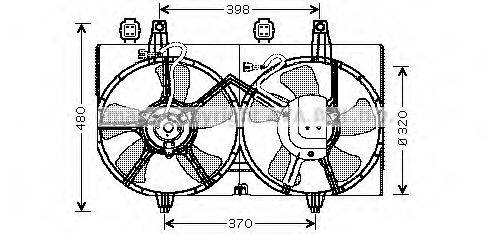 Вентилятор, охолодження двигуна AVA QUALITY COOLING DN7511