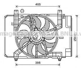 Вентилятор, охолодження двигуна AVA QUALITY COOLING DN7532