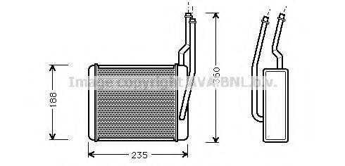 Теплообмінник, опалення салону AVA QUALITY COOLING FD6356
