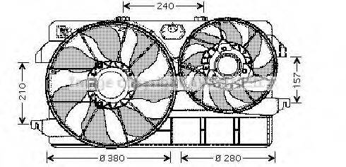Вентилятор, охолодження двигуна AVA QUALITY COOLING FD7535