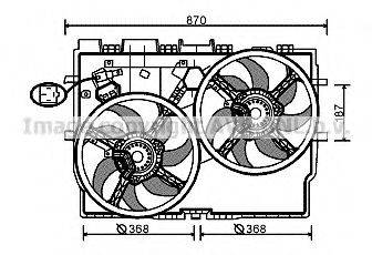 Вентилятор, охолодження двигуна AVA QUALITY COOLING FT7585