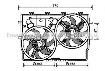 Вентилятор, охолодження двигуна AVA QUALITY COOLING FT7586