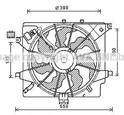Вентилятор, охолодження двигуна AVA QUALITY COOLING HY7563