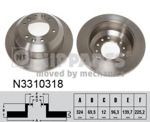 Тормозной диск NIPPARTS N3310318