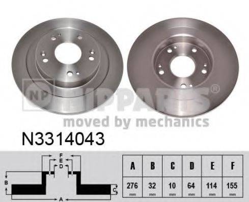 Тормозной диск NIPPARTS N3314043