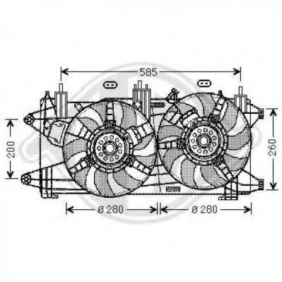 Вентилятор системы охлаждения двигателя DIEDERICHS 3485101