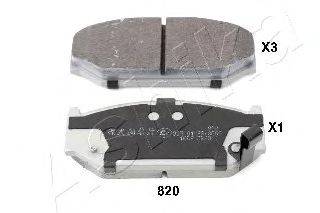 Комплект гальмівних колодок, дискове гальмо ASHIKA 50-08-820