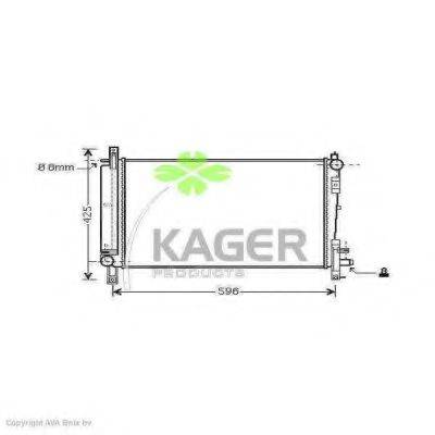 KAGER 310222 Радиатор охлаждения двигателя