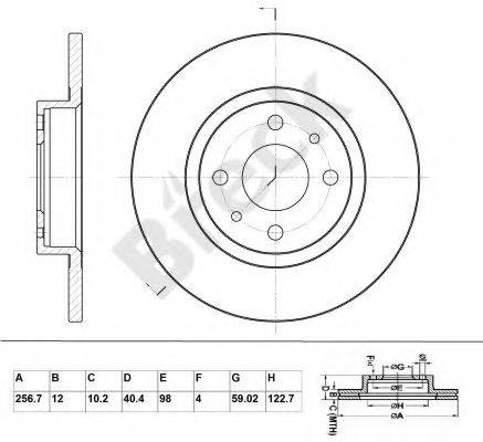 Тормозной диск BRECK BR 045 SA100