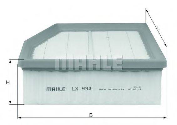Воздушный фильтр MAHLE ORIGINAL LX 934
