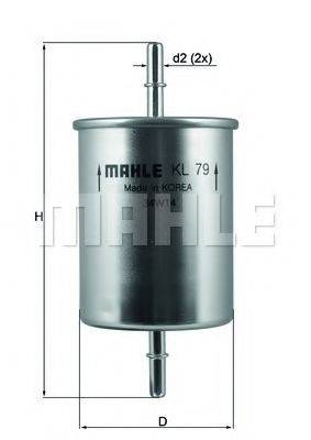MAHLE ORIGINAL KL79 Топливный фильтр