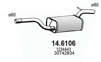 Середній глушник вихлопних газів ASSO 14.6106
