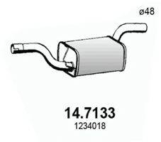 Глушитель выхлопных газов конечный ASSO 14.7133