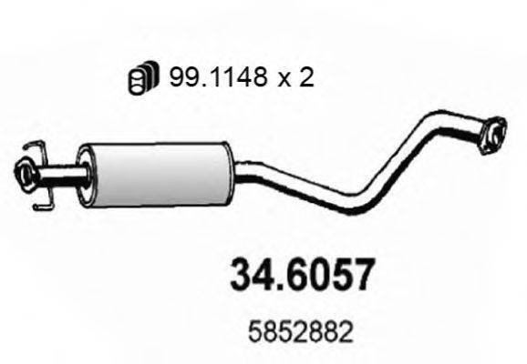 Середній глушник вихлопних газів ASSO 34.6057