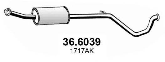 Середній глушник вихлопних газів ASSO 36.6039