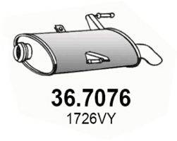 Глушник вихлопних газів кінцевий ASSO 36.7076