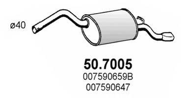 Глушник вихлопних газів кінцевий ASSO 50.7005