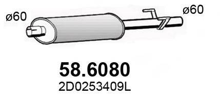 Середній глушник вихлопних газів ASSO 58.6080