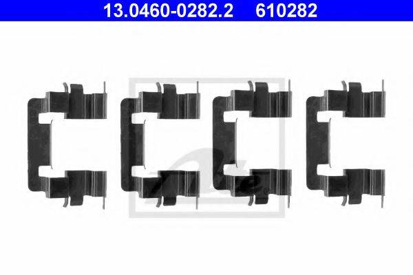 Комплектующие, колодки дискового тормоза ATE 13.0460-0282.2