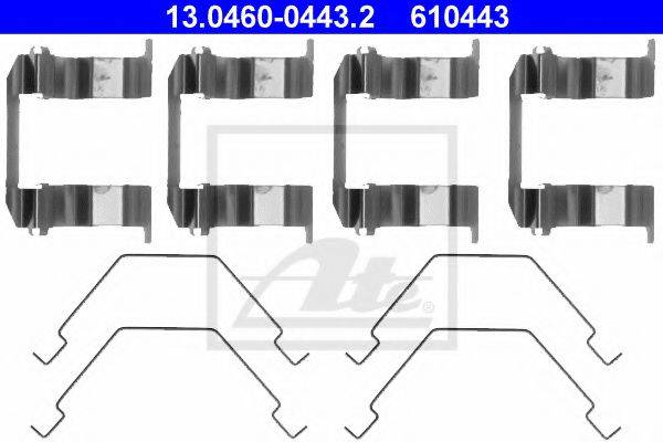 Комплектующие, колодки дискового тормоза ATE 13.0460-0443.2