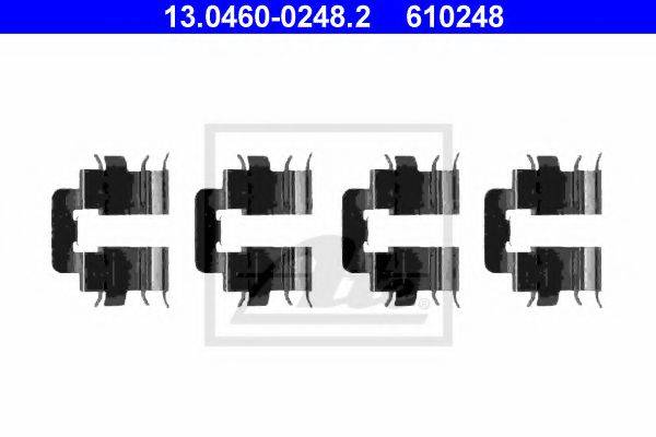 Комплектующие, колодки дискового тормоза ATE 13.0460-0248.2