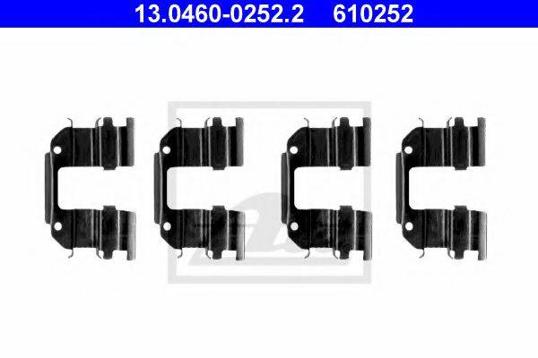 Комплектующие, колодки дискового тормоза ATE 13.0460-0252.2