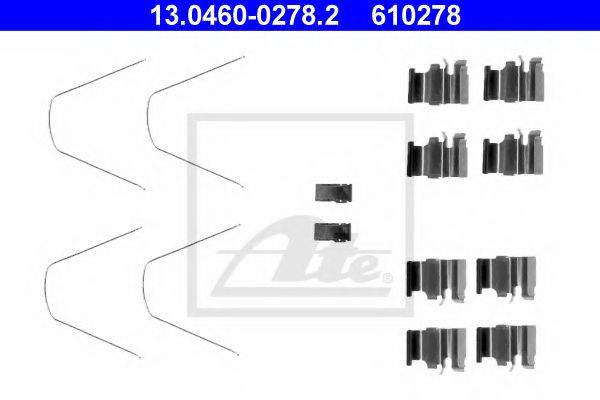 Комплектующие, колодки дискового тормоза ATE 13.0460-0278.2