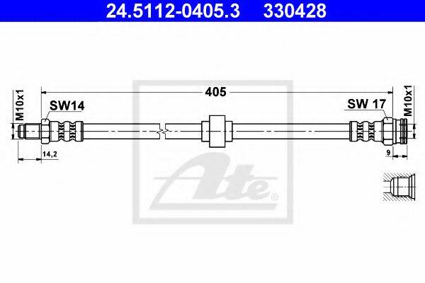 Тормозной шланг ATE 24.5112-0405.3