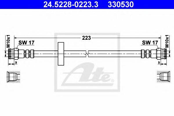 Гальмівний шланг ATE 24.5228-0223.3