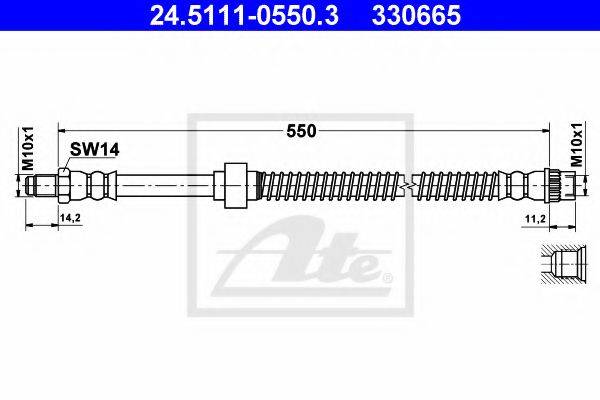 Тормозной шланг ATE 24.5111-0550.3