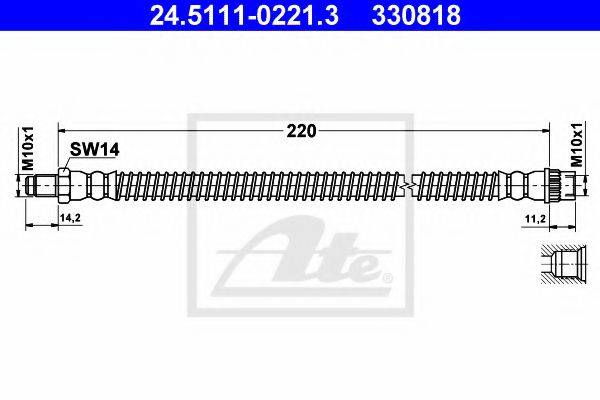 Тормозной шланг ATE 24.5111-0221.3