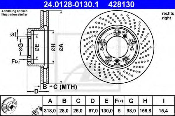 Тормозной диск ATE 24.0128-0130.1