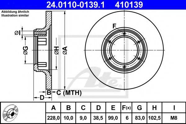 Тормозной диск ATE 24.0110-0139.1