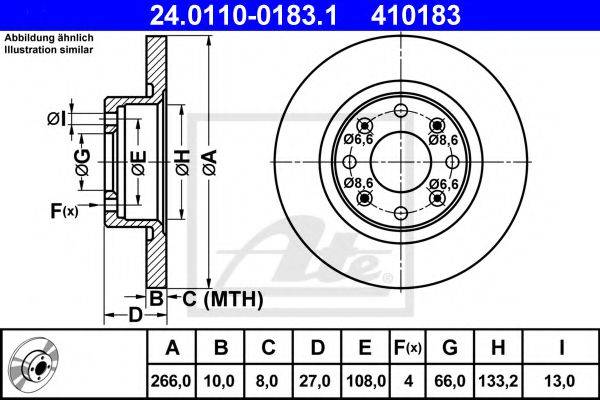 Тормозной диск ATE 24.0110-0183.1